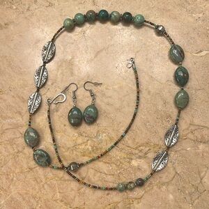 Handmade necklace and earrings